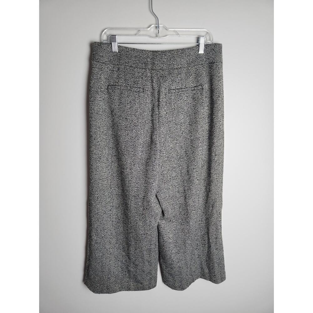 Ann Taylor wool blend high waisted cropped wide leg trouser sz 12P dark Academia - Picture 3 of 12
